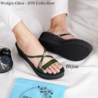 Gambar Sandal Wedges Wanita Hak Tinggi 7 cm - Ghea by JOS Collection dari fatehmila store undefined 5 Tokopedia