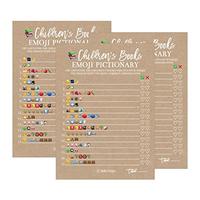 Gambar 25 Rustic Emoji Childrens Books Pictionary Baby Shower Game dari Home and Kitchen USA undefined 1 Tokopedia