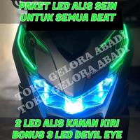 Gambar SATU SET LAMPU ALIS UNTUK SEMUA BEAT BONUS DEVIL EYE TIDAK BERBINTIK - Ungu, Devil Merah dari Nusantara Toserba undefined 2 Tokopedia