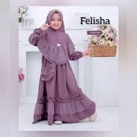 Gambar Gamis Syari Anak Falisa Baju Setelah Plus Hijab dari Pinkshoop1 undefined 3 Tokopedia