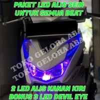 Gambar SATU SET LAMPU ALIS UNTUK SEMUA BEAT BONUS DEVIL EYE TIDAK BERBINTIK - Ungu, Devil Merah dari Nusantara Toserba undefined 4 Tokopedia