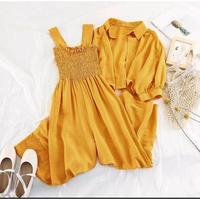 Gambar SETELAN JAMPSUIT KOREAN STYLE FASHION TRENDY TERBARU 66-SET 2IN1 dari rayya second store undefined 5 Tokopedia
