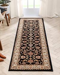 Gambar Noble Sarouk Black Persian Floral Oriental Formal Traditional Rug 2x7 dari Home and Kitchen USA undefined 3 Tokopedia