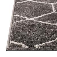 Gambar Unique Loom Trellis Frieze Collection Area Rug-5x8 ft, Dark Gray/Ivory dari Home and Kitchen USA undefined 5 Tokopedia