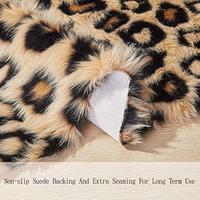 Gambar ESCRODOI Fluffy Leopard Print Rug 2x 3, Soft Leopard Rugs-Brown dari Home and Kitchen USA undefined 5 Tokopedia