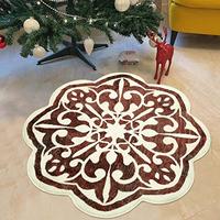 Gambar Christmas Snowflake Shaped Boho Rug 3ft Diameter Red Collection dari Home and Kitchen USA undefined 4 Tokopedia