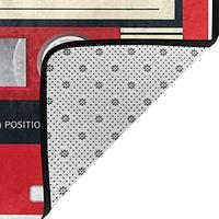 Gambar KiuLoam Vintage Cassette Tape Red Non-Slip Area Rug, 3 x 2 dari Home and Kitchen USA undefined 3 Tokopedia