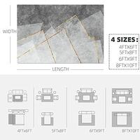 Gambar LITA Modern Abstract Geometric Area Rug 6 x 9, Non-Shedding(6 x 9 Ft) dari Home and Kitchen USA undefined 4 Tokopedia