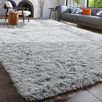 Gambar PAGISOFE Fluffy Area Rug, 4x6, Fuzzy Grey Rug, Light Grey dari Home and Kitchen USA undefined 5 Tokopedia