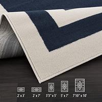 Gambar CAMILSON Navy Blue Area Rug, 53' x 70' Bordered dari Home and Kitchen USA undefined 4 Tokopedia