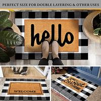 Gambar Frendy Buffalo Plaid Outdoor Rug, 27.5 x 43 Inches Black and White dari Home and Kitchen USA undefined 5 Tokopedia