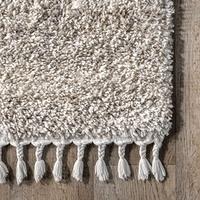 Gambar nuLOOM Brooke Contemporary Shag Area Rug, 6 7' x 9, Ivory dari Home and Kitchen USA undefined 5 Tokopedia