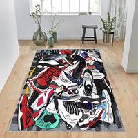 Gambar Sneakers, Flying Jordan Rug, Street Fashion(2.6x3.9 feet - 80x120 cm) dari Home and Kitchen USA undefined 5 Tokopedia