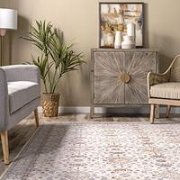 Gambar nuLOOM Gemma Machine Washable Transitional Floral Area Rug, 4 x 6 dari Home and Kitchen USA undefined 1 Tokopedia