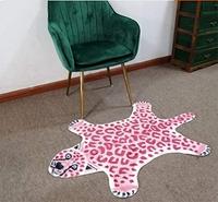 Gambar Pink Leopard Print Area Rug Faux Cowhide Cheetah(Pink Leopard) dari Home and Kitchen USA undefined 3 Tokopedia