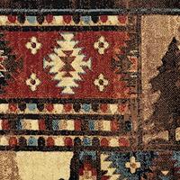 Gambar Home Dynamix Buffalo Bear Rustic Area Rug, Brown/Red, 52'x72' dari Home and Kitchen USA undefined 5 Tokopedia