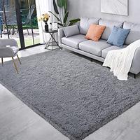 Gambar TUTUE Ultra Soft Fluffy Rug, Grey Area Rugs for Bedroom(6-9ft) dari Home and Kitchen USA undefined 3 Tokopedia