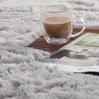 Gambar PAGISOFE Fluffy Area Rug, 4x6, Fuzzy Grey Rug, Light Grey dari Home and Kitchen USA undefined 1 Tokopedia