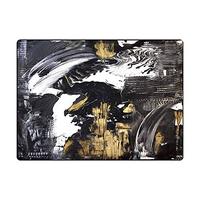 Gambar Pamime Soft Large Area Rug, Abstract Painted Black White Gold dari Home and Kitchen USA undefined 2 Tokopedia