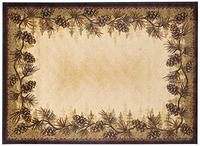 Gambar Rustic Lodge Pine Cone Border Brown 5x7 Area Rug, 53x73 dari Home and Kitchen USA undefined 1 Tokopedia