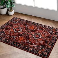 Gambar Beeiva Vintage Oriental Area Rug Small Washable Entryway(Red/Multi) dari Home and Kitchen USA undefined 5 Tokopedia