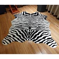 Gambar JACCAWS Faux Fur Zebra Hide Rug,4.6 x 5.2 Feet Zebra Skin Area dari Home and Kitchen USA undefined 4 Tokopedia