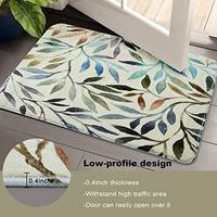 Gambar RoomTalks Green Leaf Print 2x3 Area Rug - Faux Wool Non-Slip dari Home and Kitchen USA undefined 4 Tokopedia