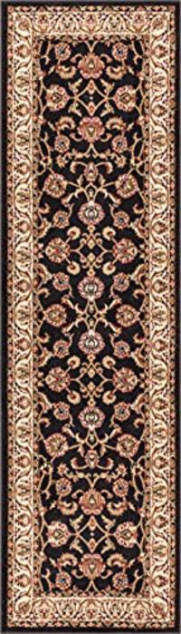 Gambar Noble Sarouk Black Persian Floral Oriental Formal Traditional Rug 2x7 dari Home and Kitchen USA undefined 1 Tokopedia