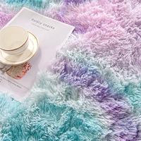 Gambar Holawakaka Shaggy Fluffy Faux Fur Area Rug(4x6 feet, Blue Purple) dari Home and Kitchen USA undefined 4 Tokopedia
