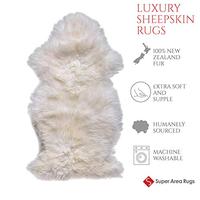 Gambar Super Area Rugs Genuine New Zealand Fluffy-Large 2 x 3 Single Pelt dari Home and Kitchen USA undefined 3 Tokopedia