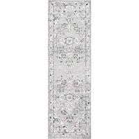 Gambar nuLOOM Transitional Medallion Gena Runner Rug, 2 x 6, Light Grey dari Home and Kitchen USA undefined 2 Tokopedia