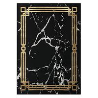 Gambar Antep Rugs Babil Gold 5x7 Abstract Marble Geometric(Black, 53' x 7) dari Home and Kitchen USA undefined 4 Tokopedia