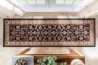 Gambar Noble Sarouk Black Persian Floral Oriental Formal Traditional Rug 2x7 dari Home and Kitchen USA undefined 2 Tokopedia