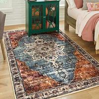 Gambar COLORPAPA Area Rug 3x5 Machine Washable Small Rugs dari Home and Kitchen USA undefined 5 Tokopedia