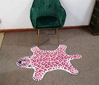 Gambar Pink Leopard Print Area Rug Faux Cowhide Cheetah(Pink Leopard) dari Home and Kitchen USA undefined 4 Tokopedia