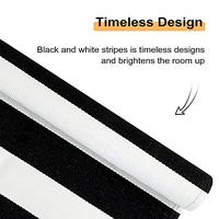 Gambar Black and White Striped Outdoor Indoor Rug 4 x 6, Collive dari Home and Kitchen USA undefined 2 Tokopedia