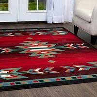 Gambar Home Dynamix Sagrada Southwest Area Rug 5x7 Black/Red/Ivory dari Home and Kitchen USA undefined 2 Tokopedia