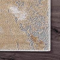 Gambar nuLOOM Cyn Abstract Area Rug, 8 Square, Gold dari Home and Kitchen USA undefined 2 Tokopedia