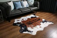Gambar MustMat Brown Cow Print Rug 55.1' W x 62.9' L Faux Cowhide dari Home and Kitchen USA undefined 3 Tokopedia