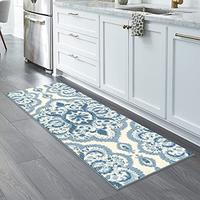 Gambar Maples Rugs Vivian Medallion Runner Rug Non Slip - 2 x 6, Blue dari Home and Kitchen USA undefined 4 Tokopedia