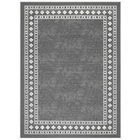 Gambar Antep Rugs Alfombras Modern Bordered 5x7 Non-Skid(Gray, 5 x 7) dari Home and Kitchen USA undefined 2 Tokopedia