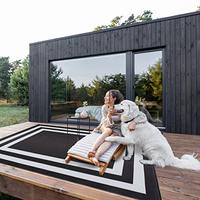 Gambar Playa Rug Reversible Indoor/Outdoor Recycled-Paris- Black&White(6x9) dari Home and Kitchen USA undefined 3 Tokopedia
