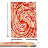 Gambar YoKii Orange Retro Vintage Area Rug 3x5 Faux Wool Abstract dari Home and Kitchen USA undefined 4 Tokopedia
