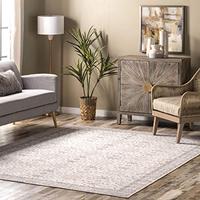 Gambar nuLOOM Gemma Machine Washable Transitional Floral Area Rug, 4 x 6 dari Home and Kitchen USA undefined 3 Tokopedia