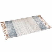 Gambar Woven Cotton Boho Area Rug with Tassel 2 x 3 Washable dari Home and Kitchen USA undefined 3 Tokopedia