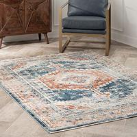Gambar nuLOOM Derya Persian Vintage Area Rug, 6 7' x 9, Blue dari Home and Kitchen USA undefined 2 Tokopedia