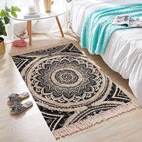 Gambar Small Boho Mandala Throw Area Rug 2 x 3,KIMODE Black Bohemian dari Home and Kitchen USA undefined 4 Tokopedia