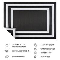 Gambar Playa Rug Reversible Indoor/Outdoor Recycled-Paris- Black&White(6x9) dari Home and Kitchen USA undefined 1 Tokopedia