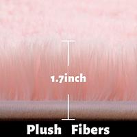 Gambar Pink Soft Rug for Girls Bedroom, Fluffy Area Rug 5x8 dari Home and Kitchen USA undefined 2 Tokopedia