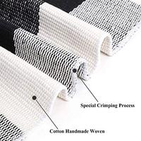 Gambar CHICHIC 23.2x37 Inch Buffalo Plaid Check Rug Area Rug, Black White dari Home and Kitchen USA undefined 4 Tokopedia